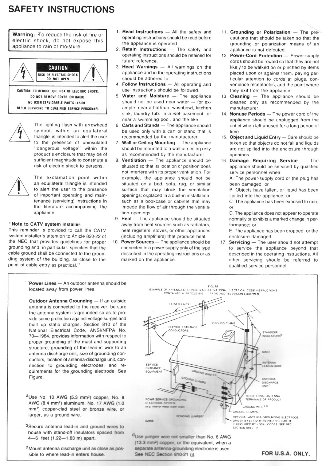 Rotel RX-845 manual 