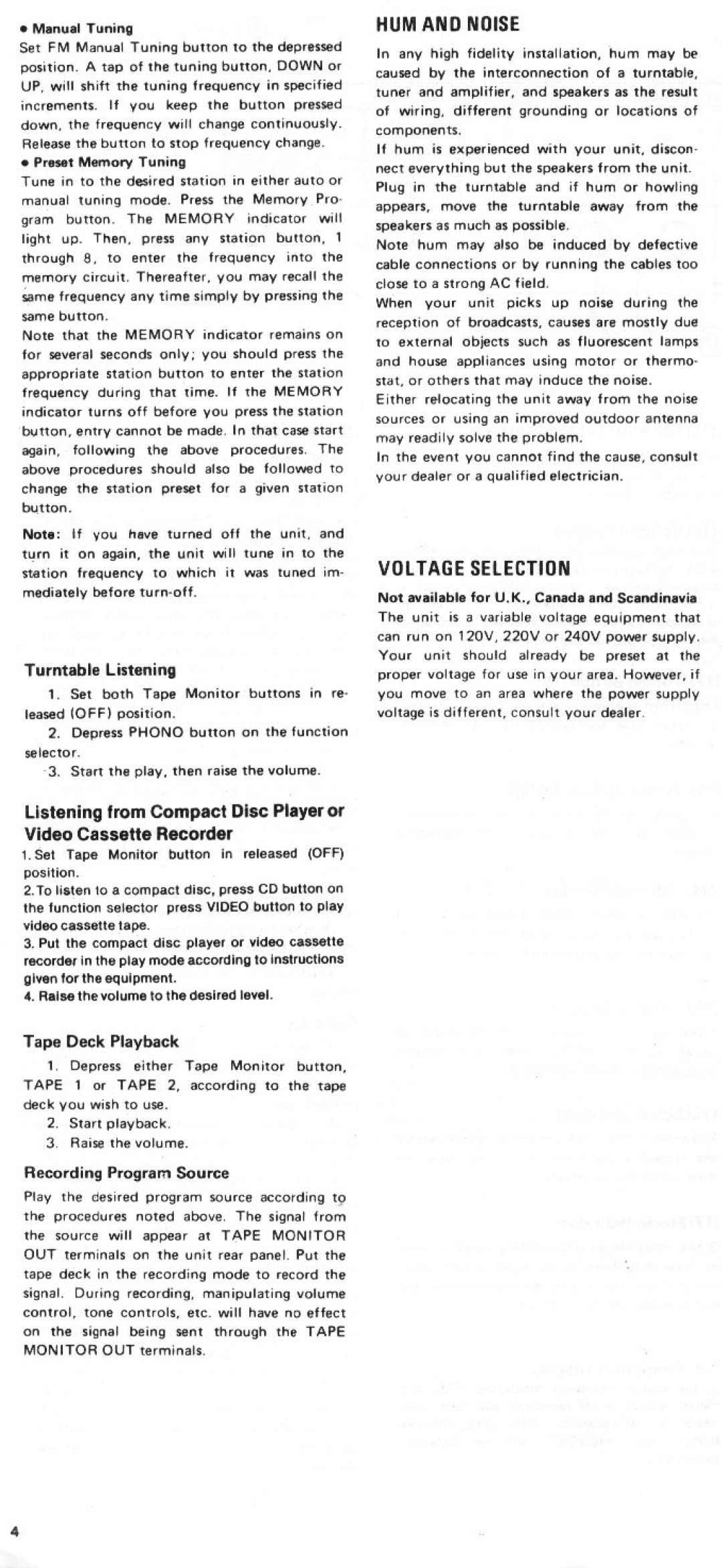 Rotel RX-845 manual 