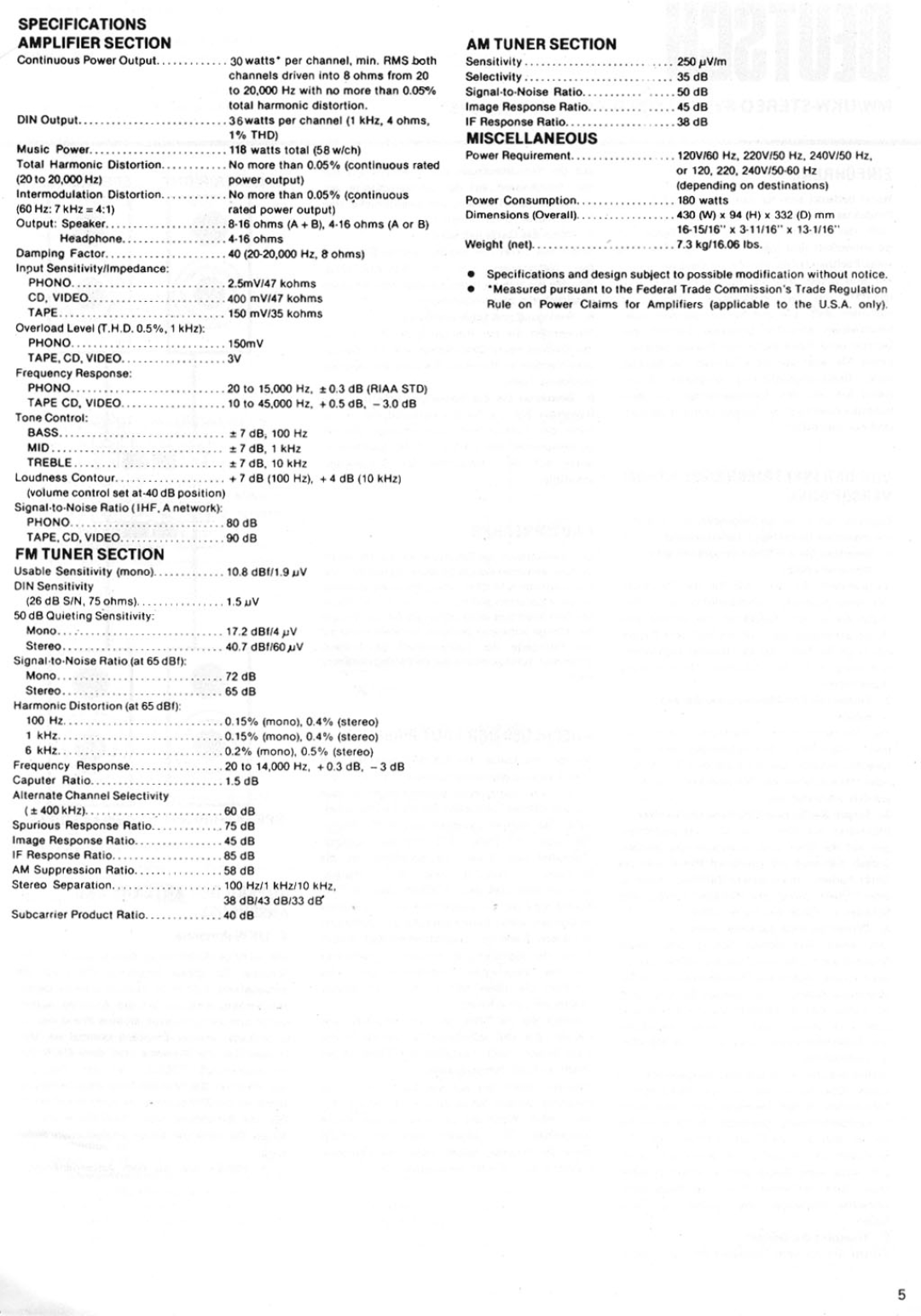 Rotel RX-845 manual 