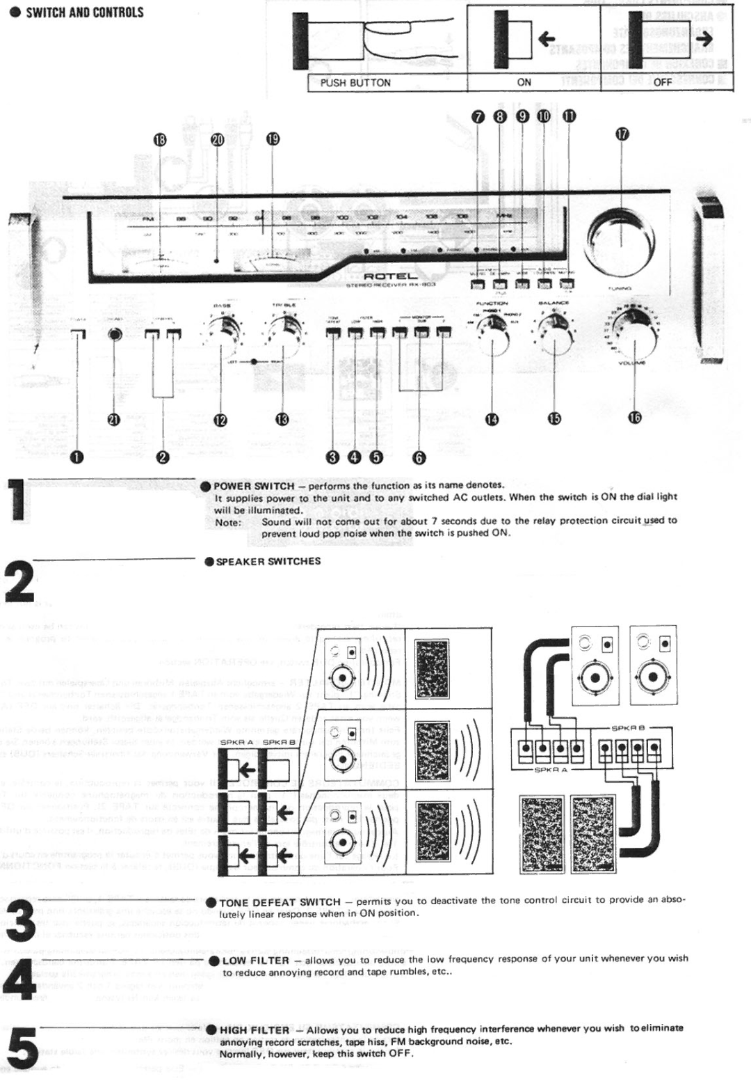 Rotel RX803 manual 