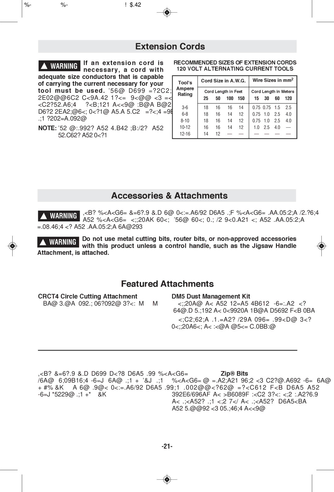 RotoZip RZ2000 manual Extension Cords, Accessories & Attachments, Featured Attachments 