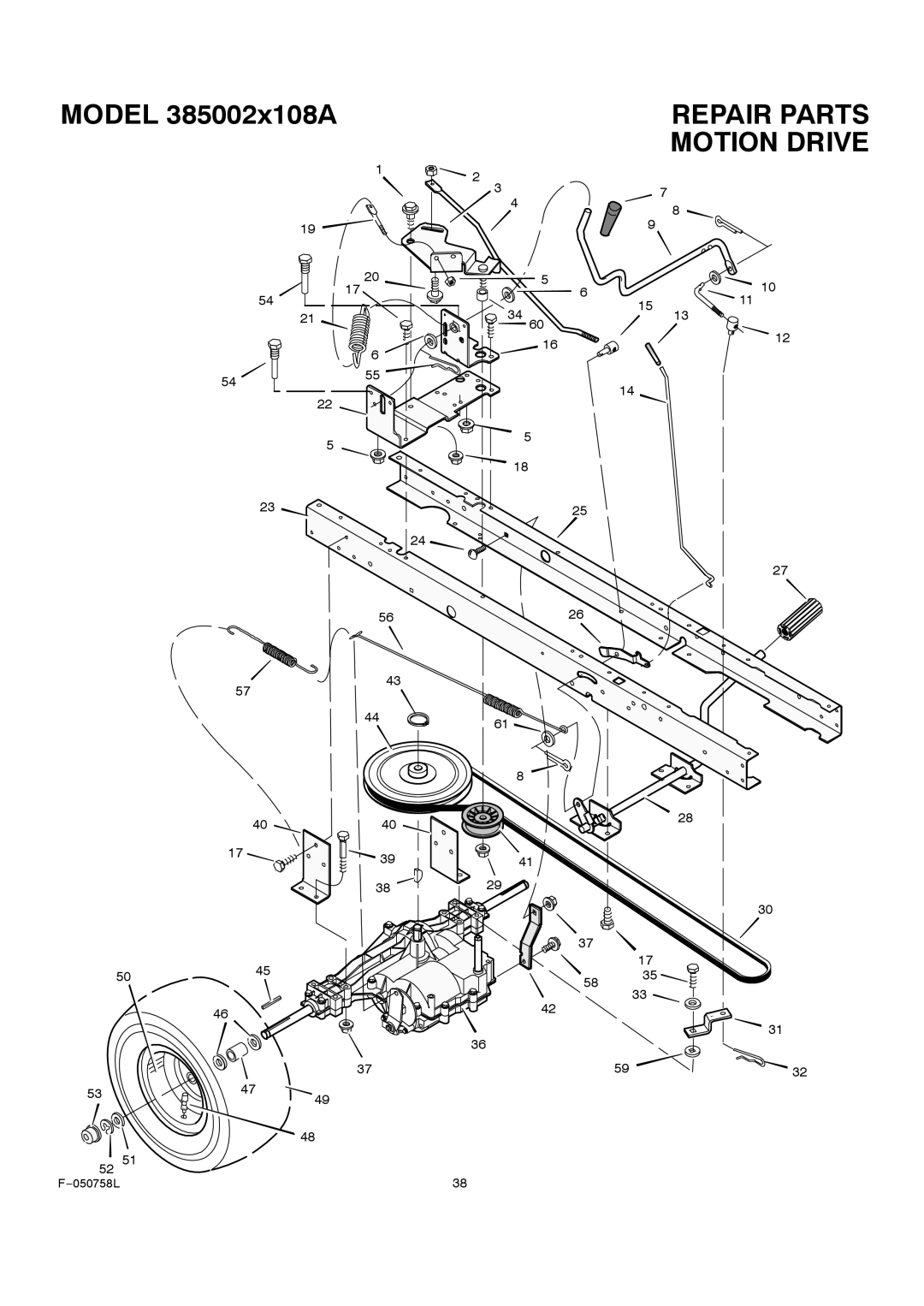 Rover 385002X108A owner manual Motion Drive 