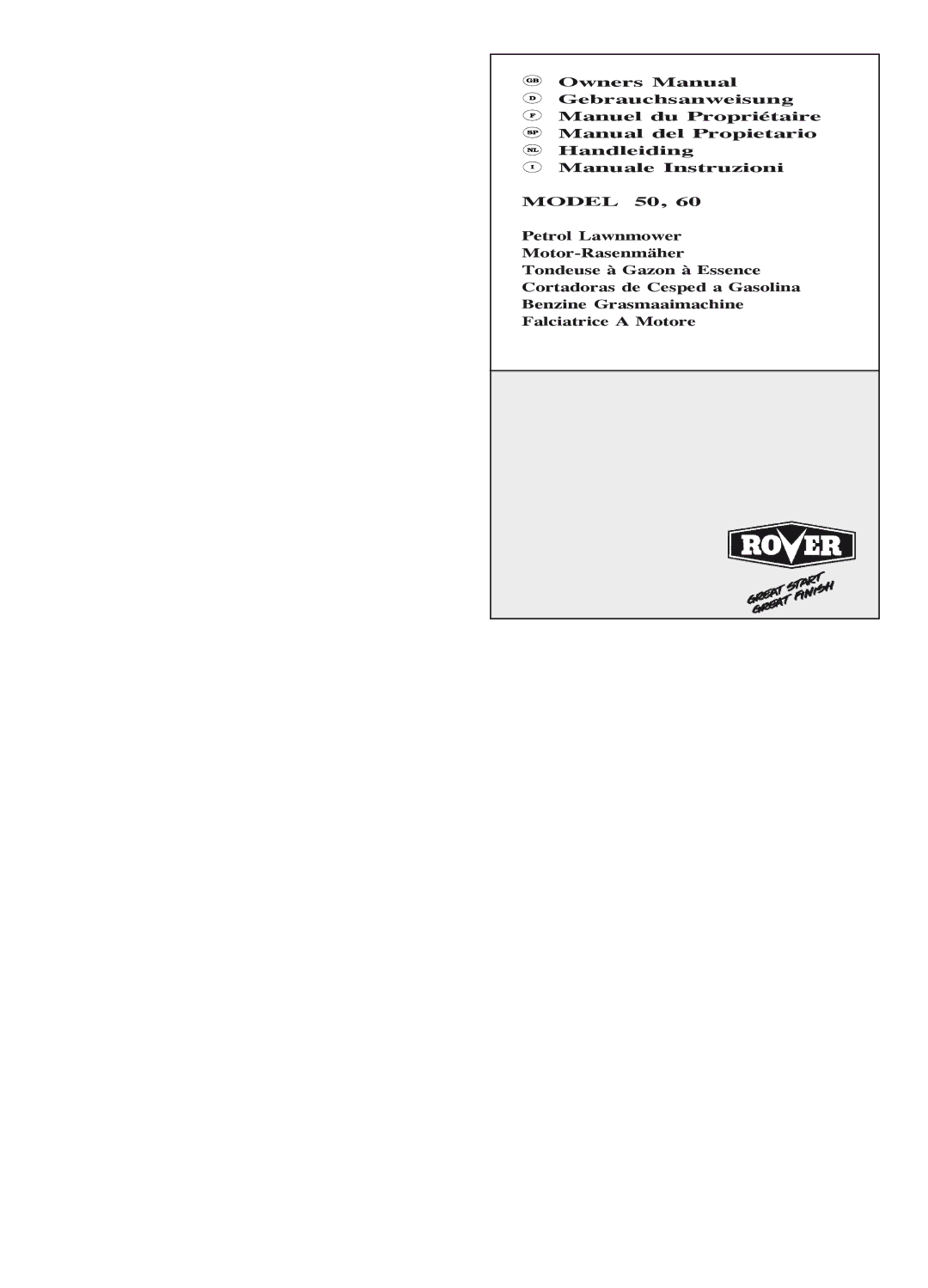 Rover 50, 60 owner manual 