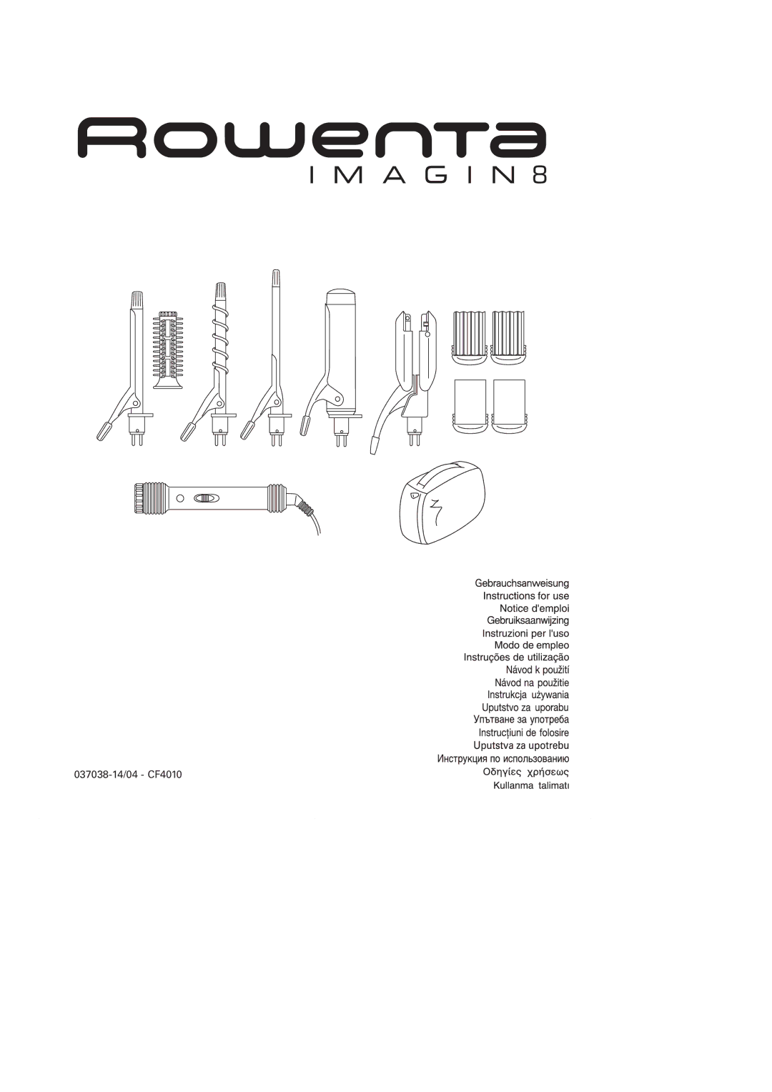 Rowenta 037038-14/04 - CF4010 manual 037038-14/04 CF4010 