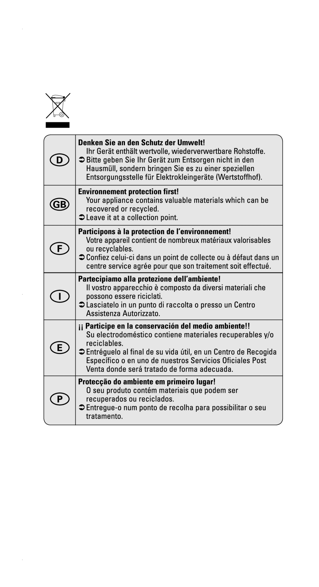 Rowenta 1103898336 / 46-05 manual 