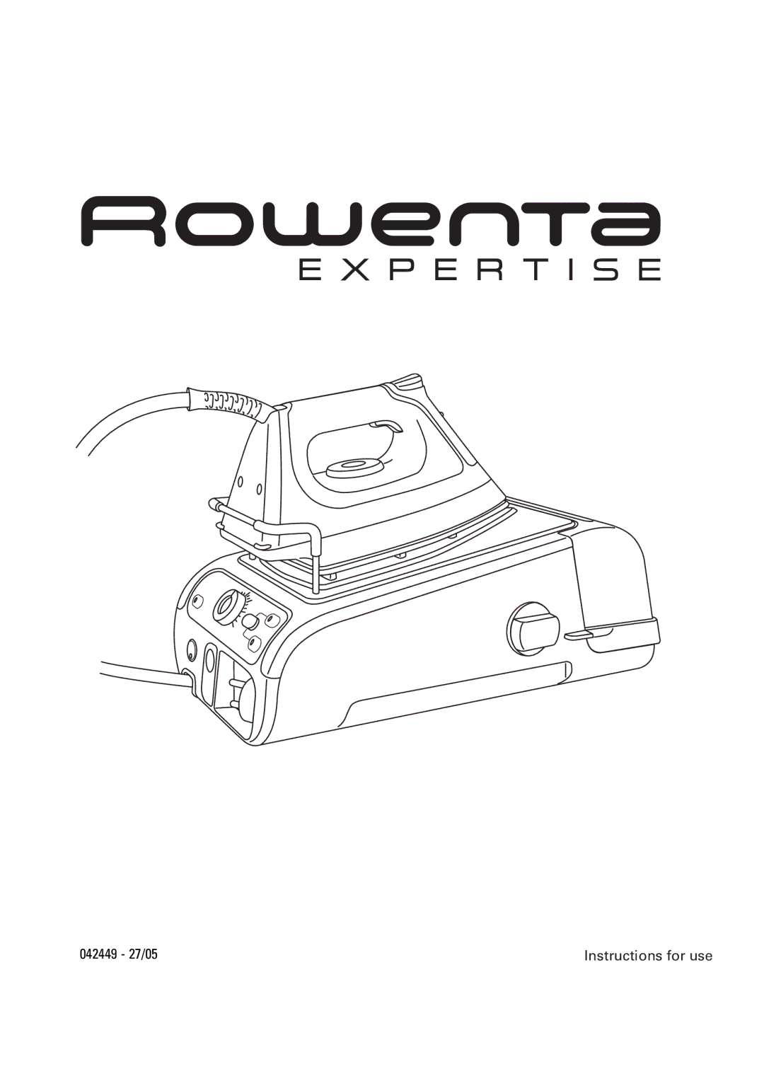 Rowenta 42449 manual Instructions for use 