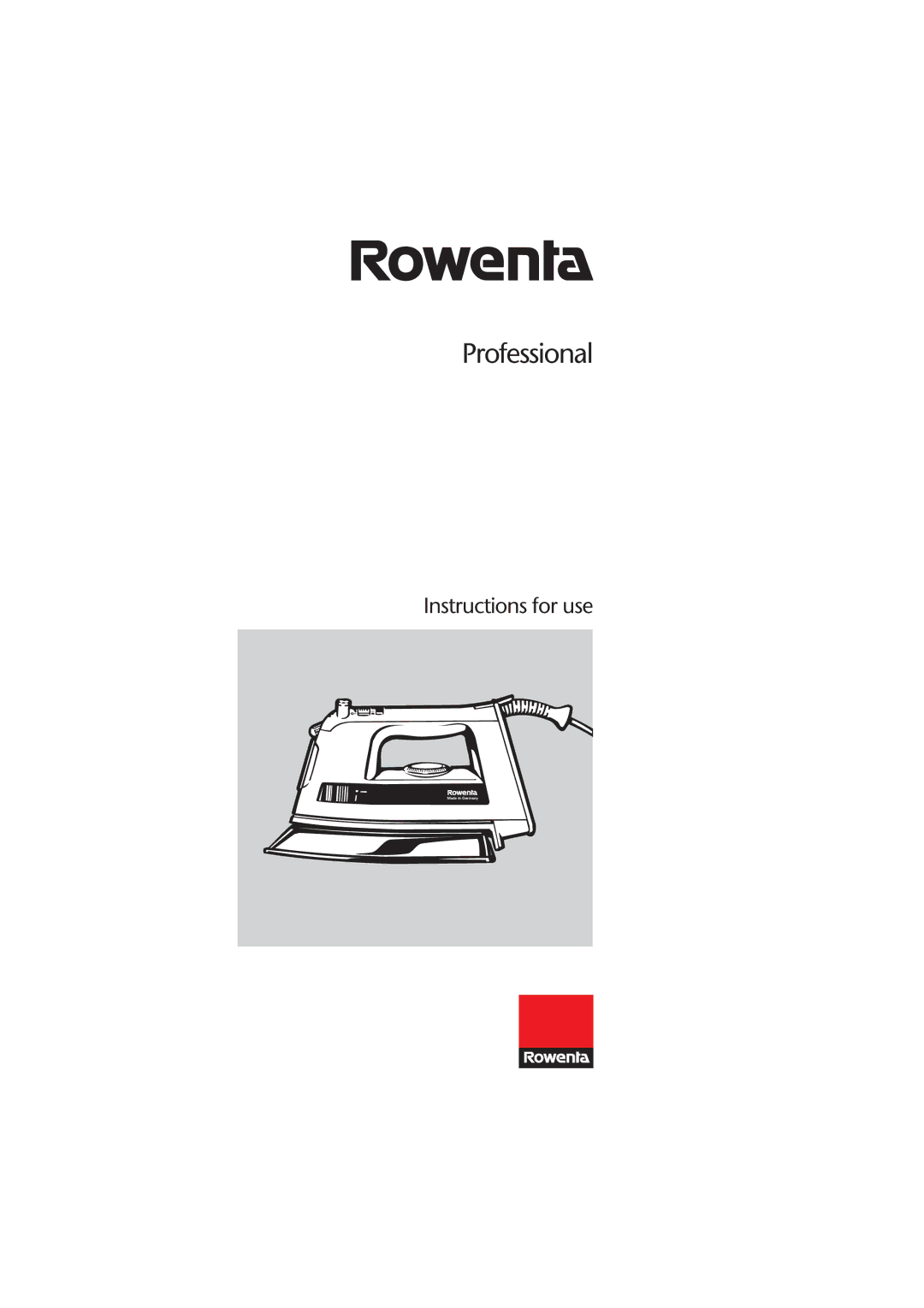 Rowenta DE 873 manual Professional 