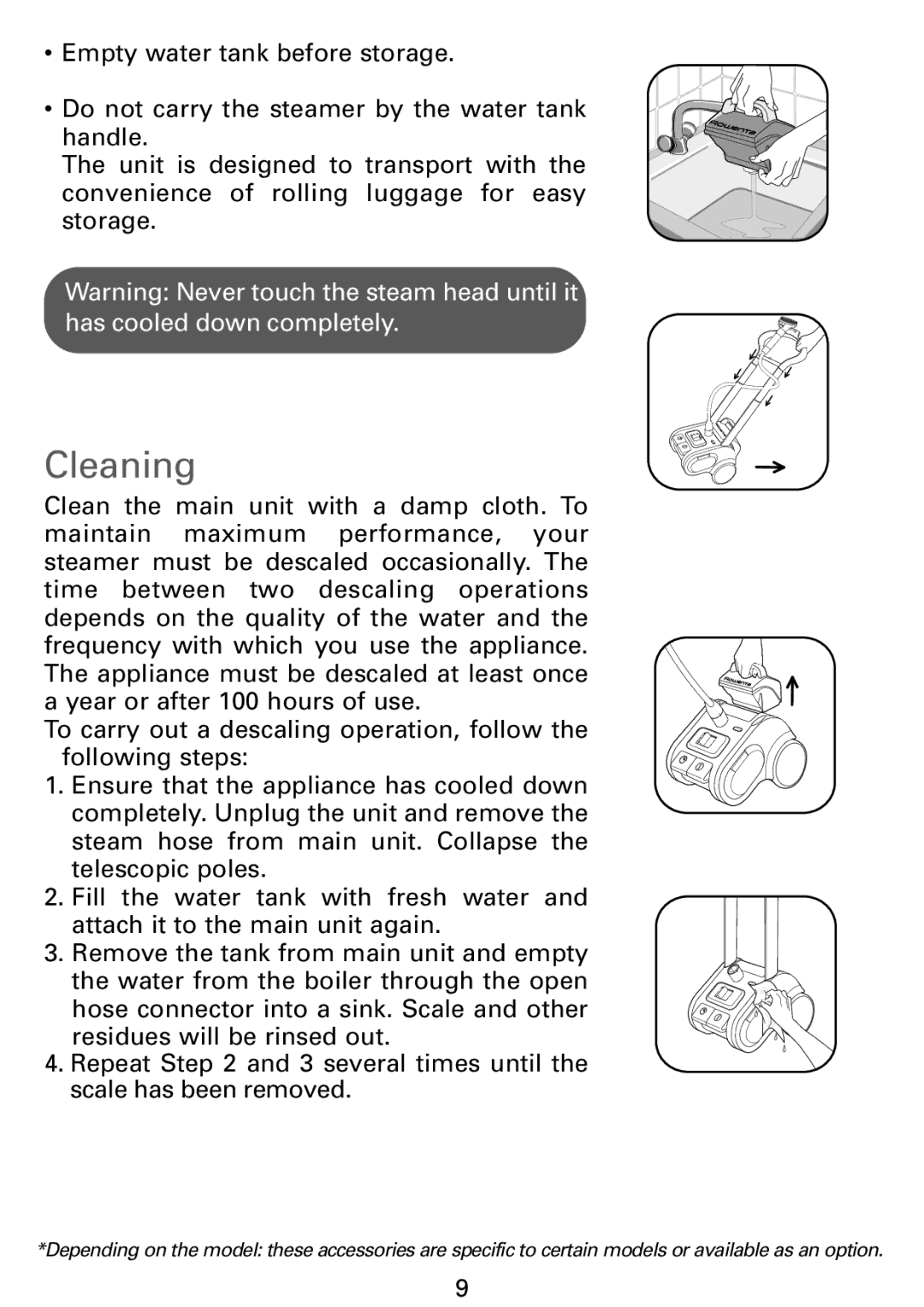 Rowenta IS9000 manual Cleaning 