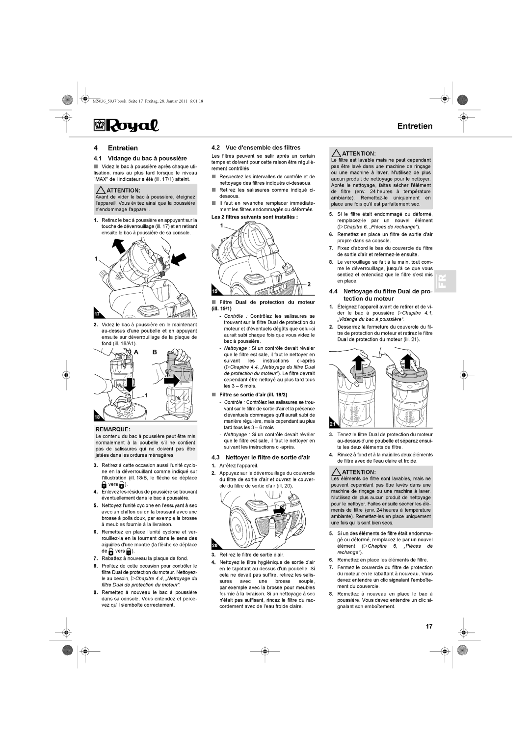 Royal Appliance M5036_5037 manual Entretien 