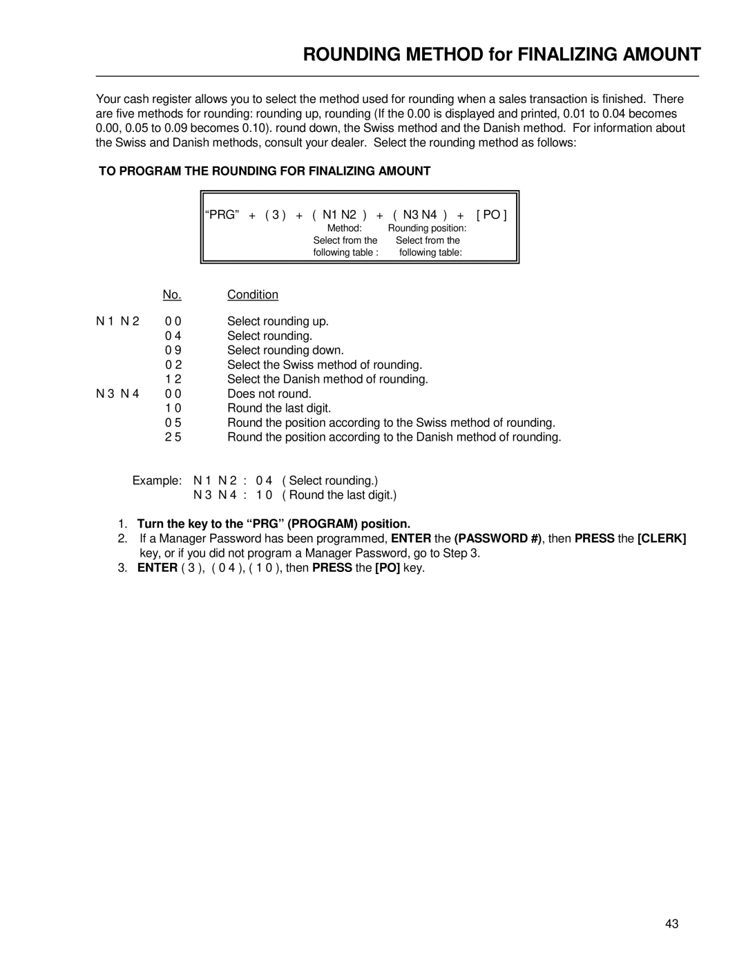 Royal Consumer Information Products ALPHA9155SC manual Rounding Method for Finalizing Amount 