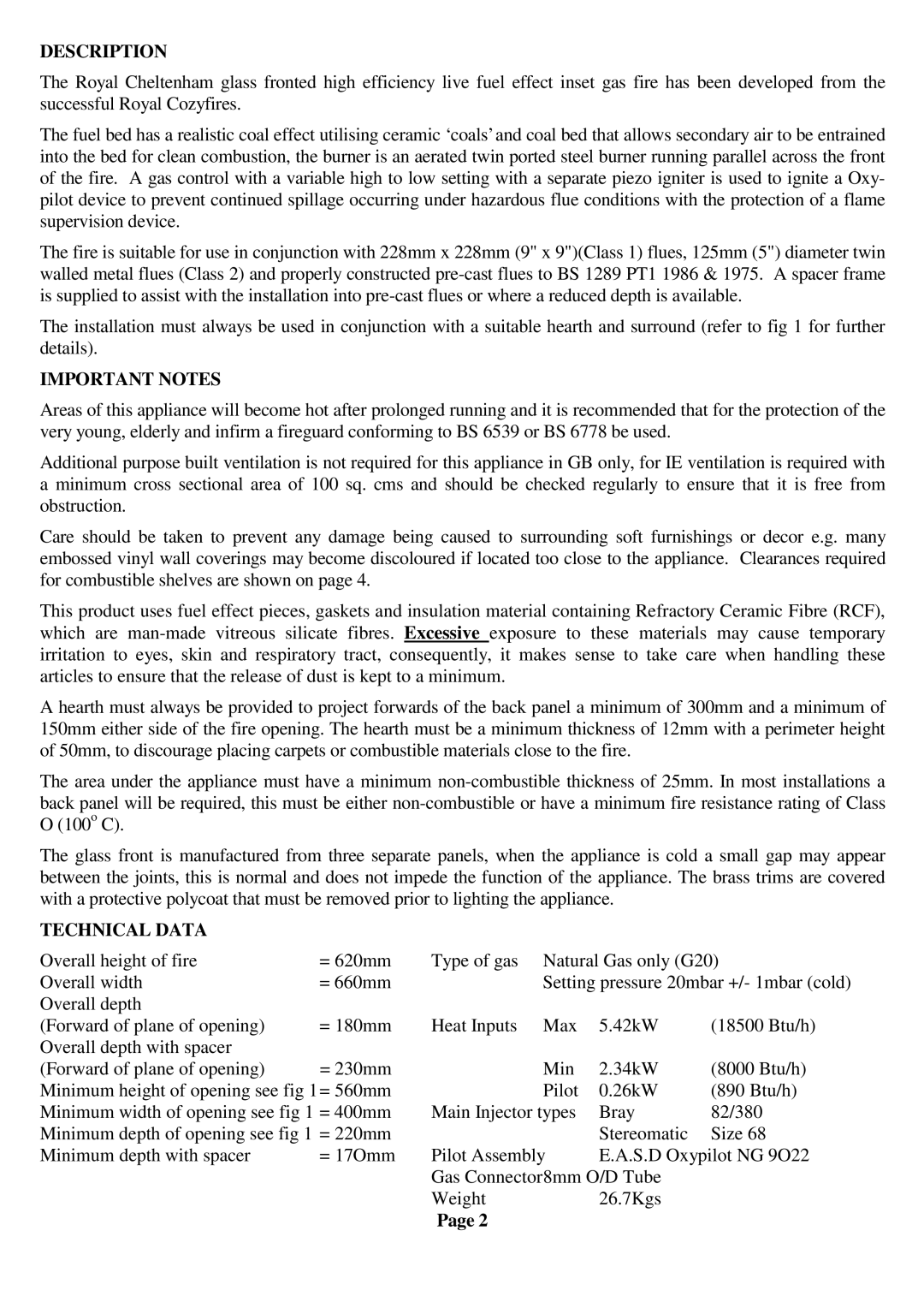 Royal Consumer Information Products G20 manual Description 