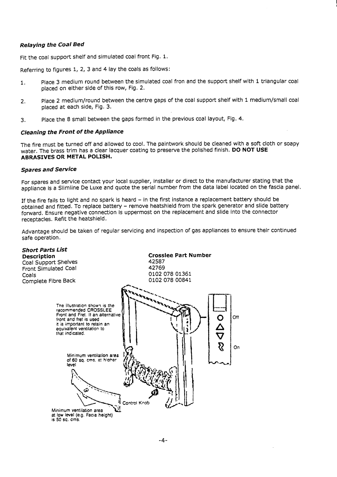 Royal Consumer Information Products Gas Fireplace manual 