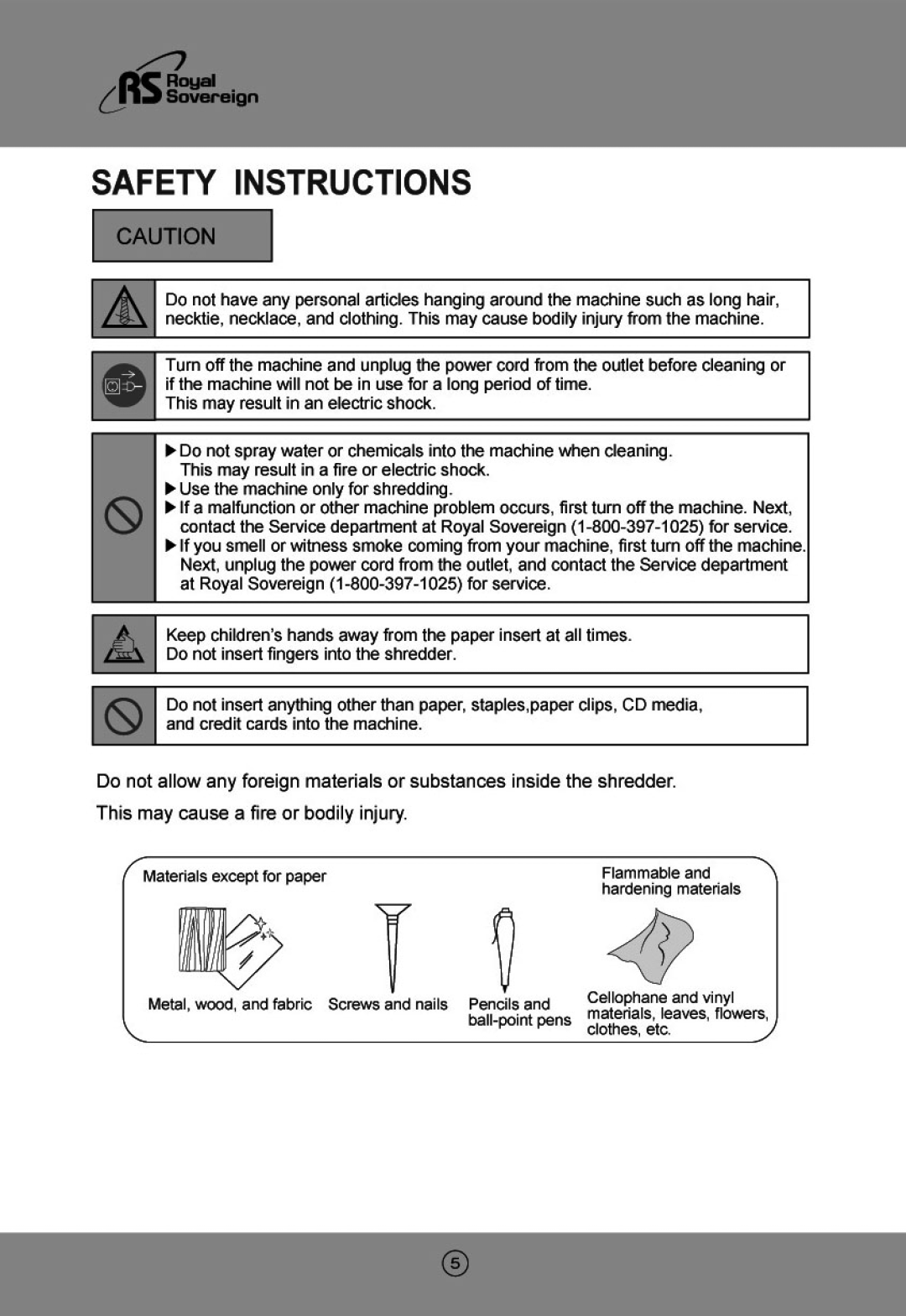 Royal Sovereign AFS-800BK, AFS-850S manual 