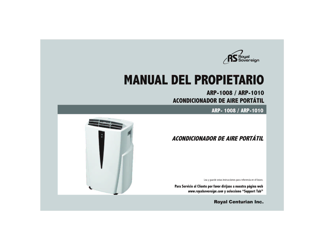 Royal Sovereign ARP- 1008 owner manual Manual DEL Propietario 