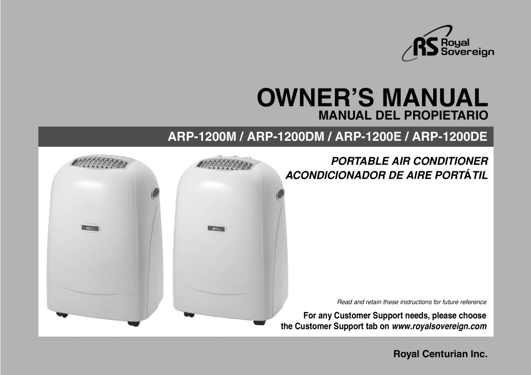 Royal Sovereign owner manual ARP-1200M / ARP-1200DM / ARP-1200E / ARP-1200DE, Manual Del Propietario 