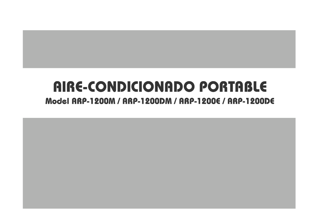 Royal Sovereign ARP-1200M, ARP-1200DE, ARP-1200DM owner manual Aire-Condicionadoportable 