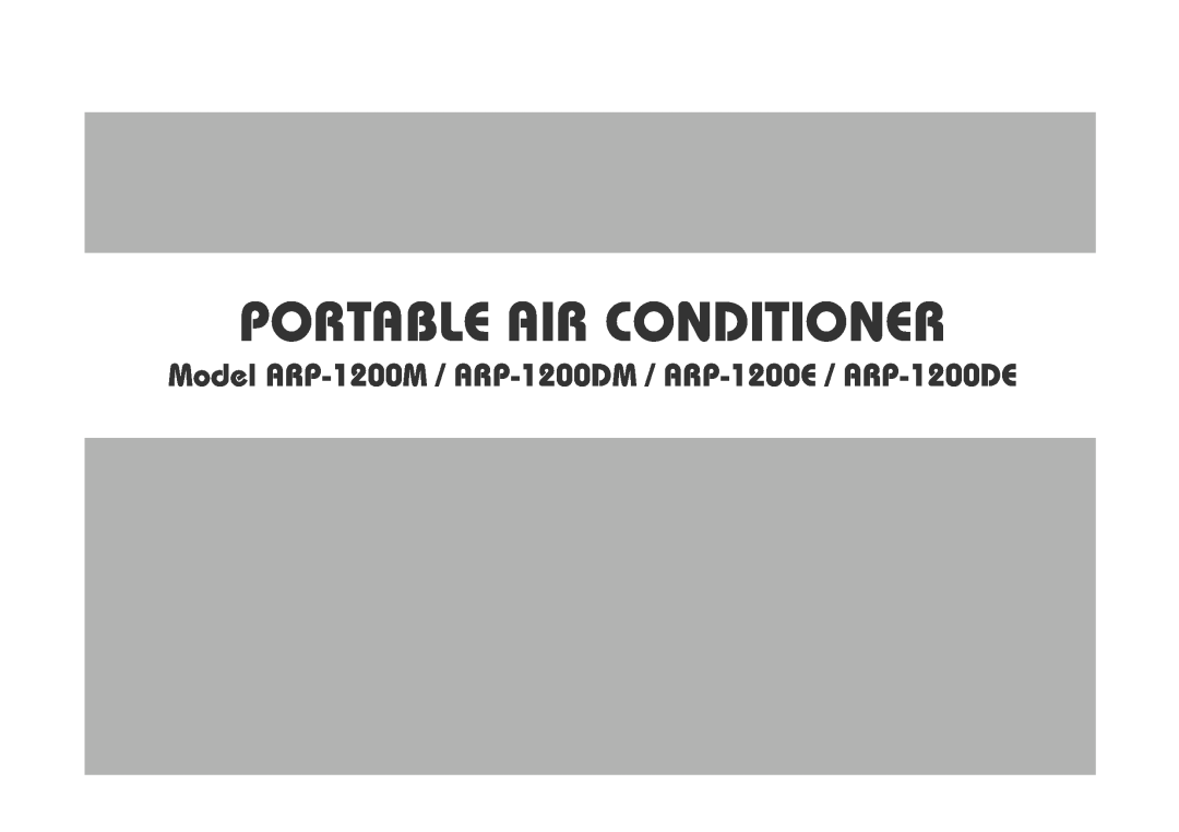 Royal Sovereign ARP-1200DM, ARP-1200M, ARP-1200DE owner manual Portable Air Conditioner 