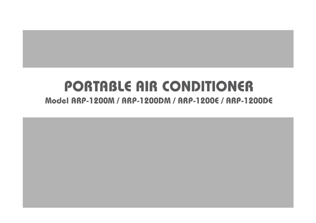 Royal Sovereign ARP-1200M owner manual Portable AIR Conditioner 