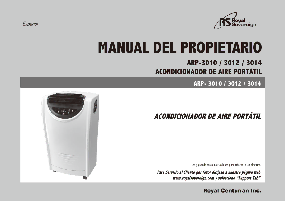 Royal Sovereign ARP-3010 owner manual Manual del Propietario 