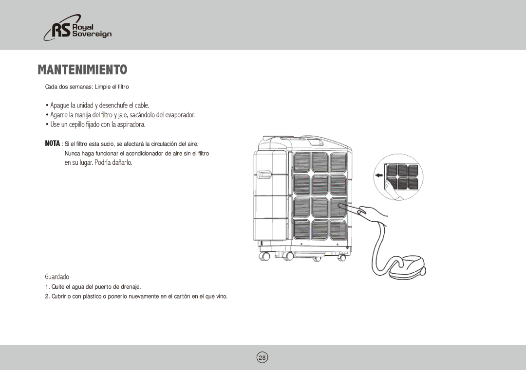 Royal Sovereign ARP-9009TL, ARP-9011TL owner manual Mantenimiento 