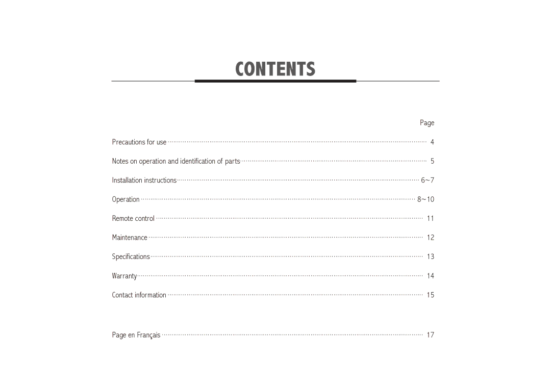 Royal Sovereign ARP-9011TL, ARP-9009TL owner manual Contents 