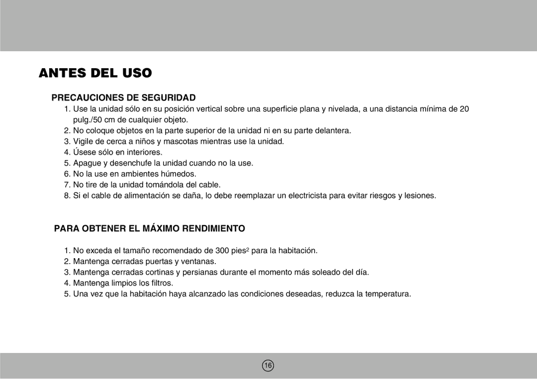 Royal Sovereign ARP-904EC owner manual Antes DEL USO, Precauciones DE Seguridad, Para Obtener EL Máximo Rendimiento 