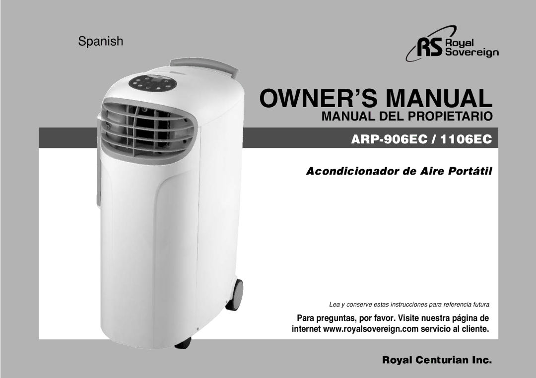 Royal Sovereign owner manual Spanish ARP-906EC / 1106EC 