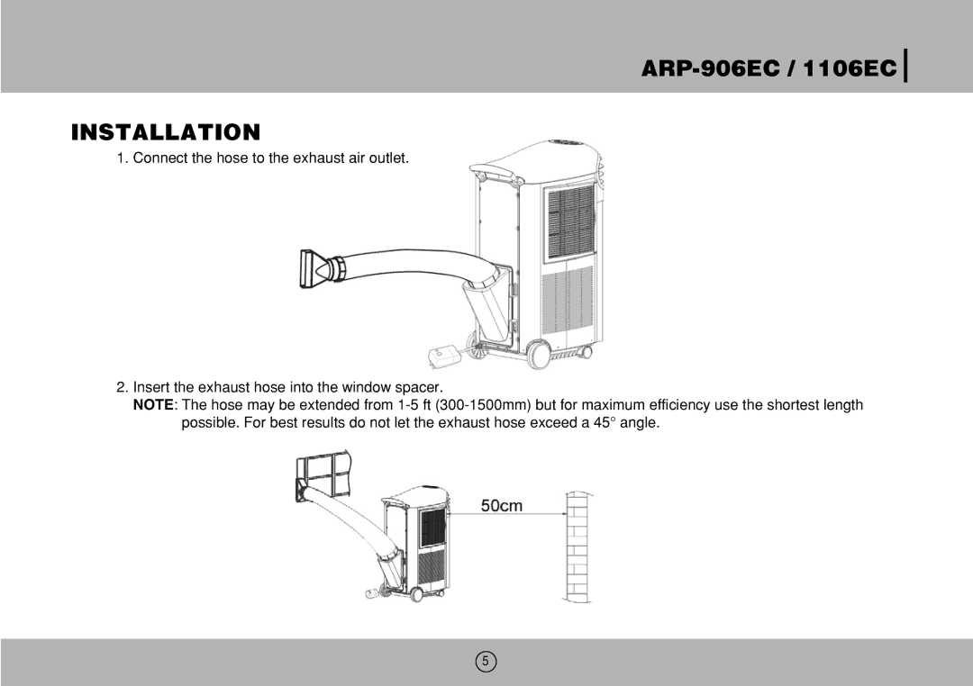 Royal Sovereign 1106EC, ARP-906EC owner manual Installation 