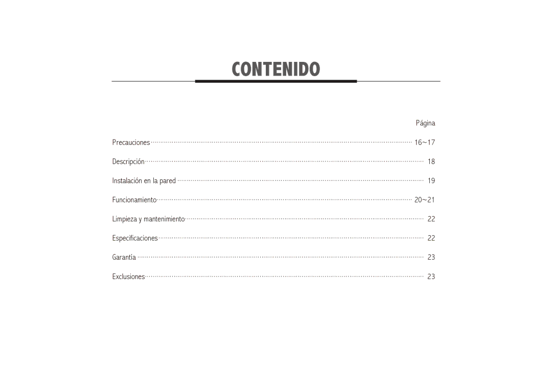 Royal Sovereign HCE-1201 owner manual Contenido 