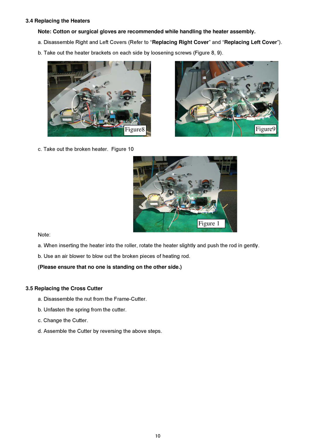 Royal Sovereign RSH-380SL service manual Replacing the Heaters 