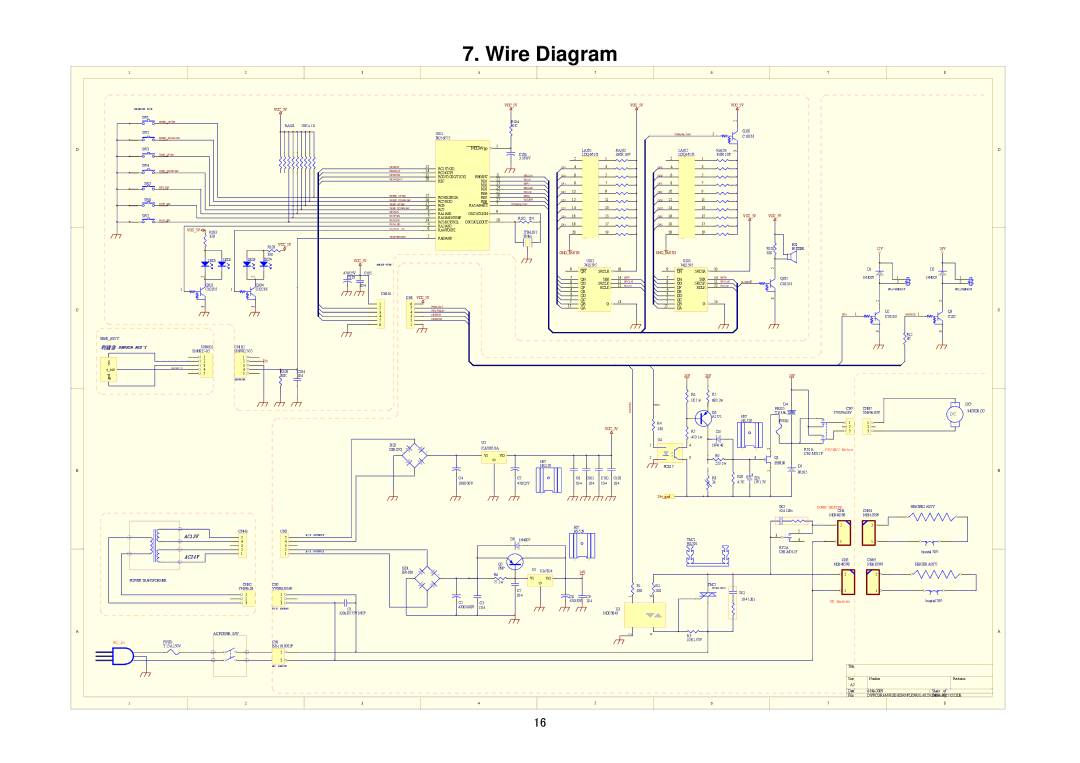 Royal Sovereign RSH-380SL service manual Wire Diagram, VCC5V 