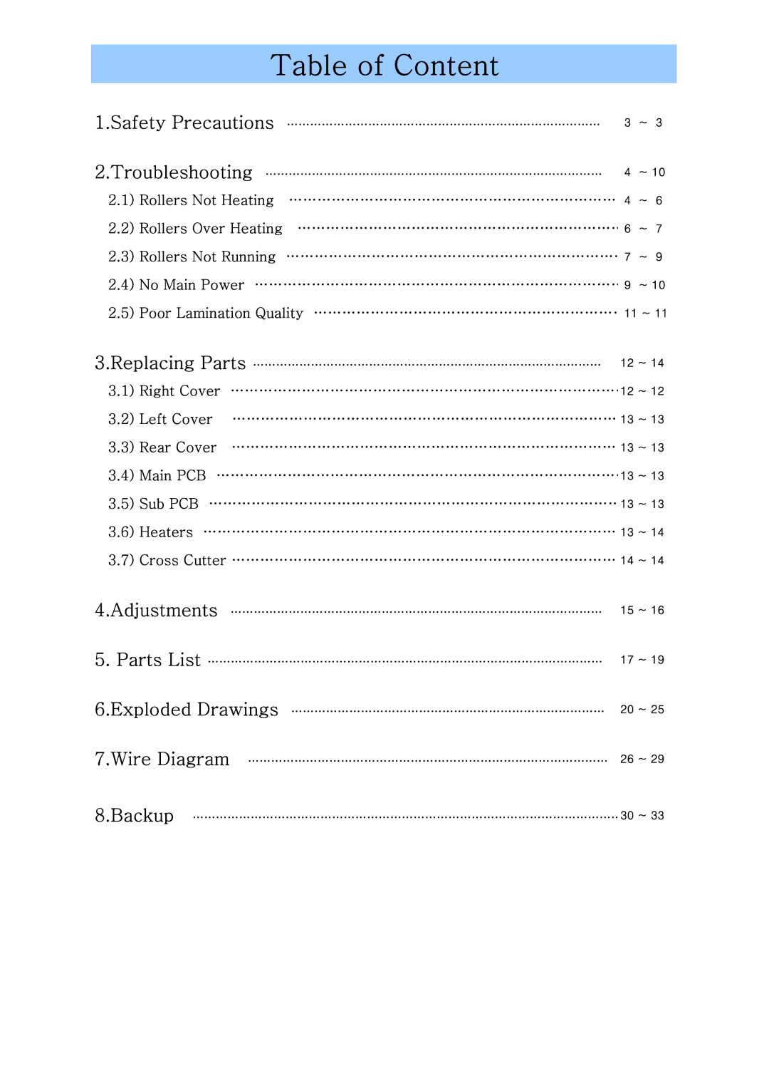 Royal Sovereign RSL-2702S, RSL-382S service manual Safety Precautions, Adjustments, Wire Diagram 