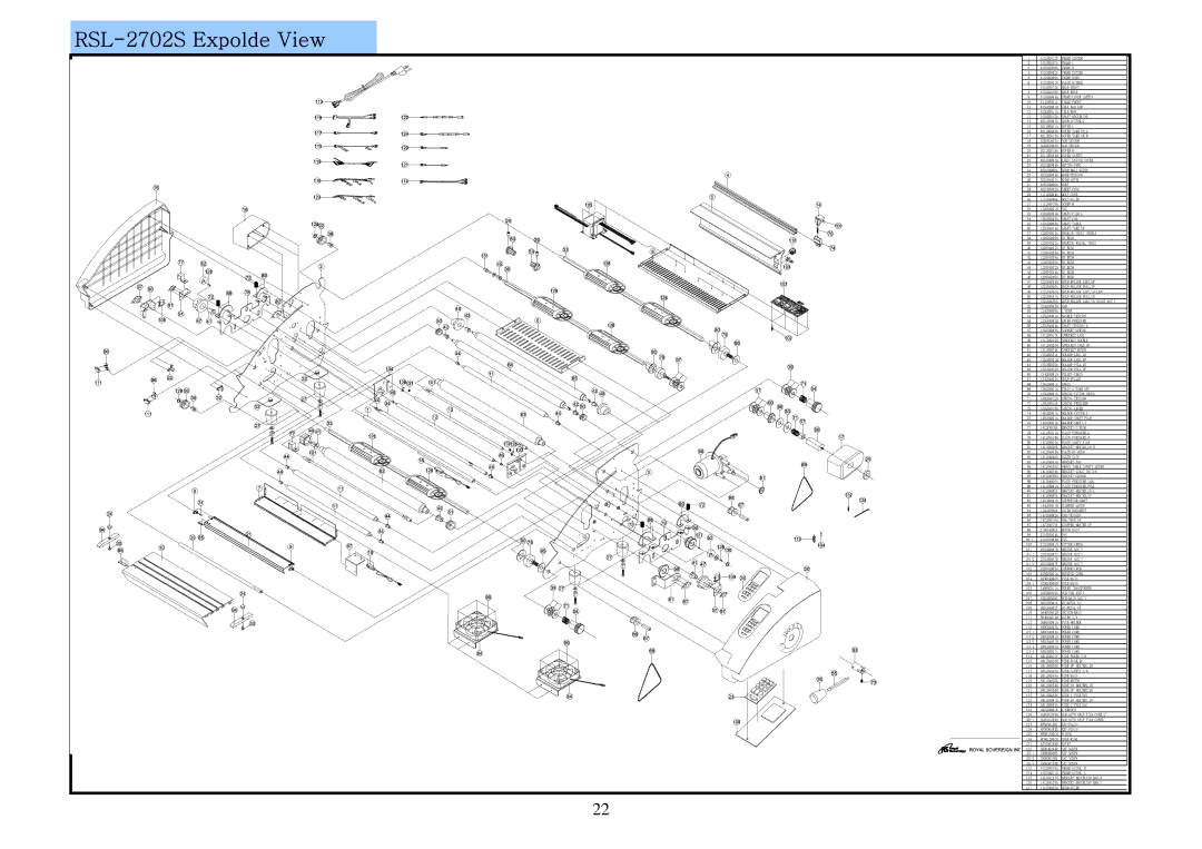 Royal Sovereign RSL-382S service manual RSL-2702S Expolde View 