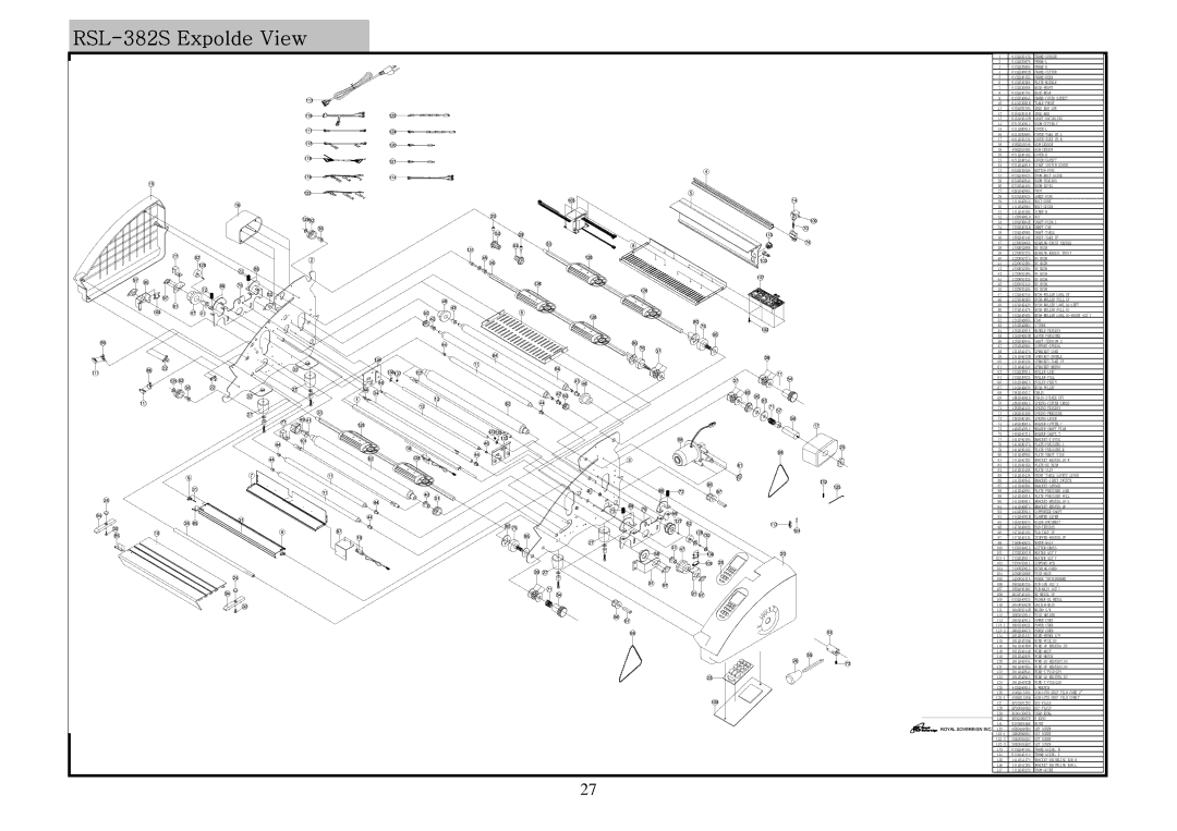 Royal Sovereign RSL-2702S service manual RSL-382S Expolde View 