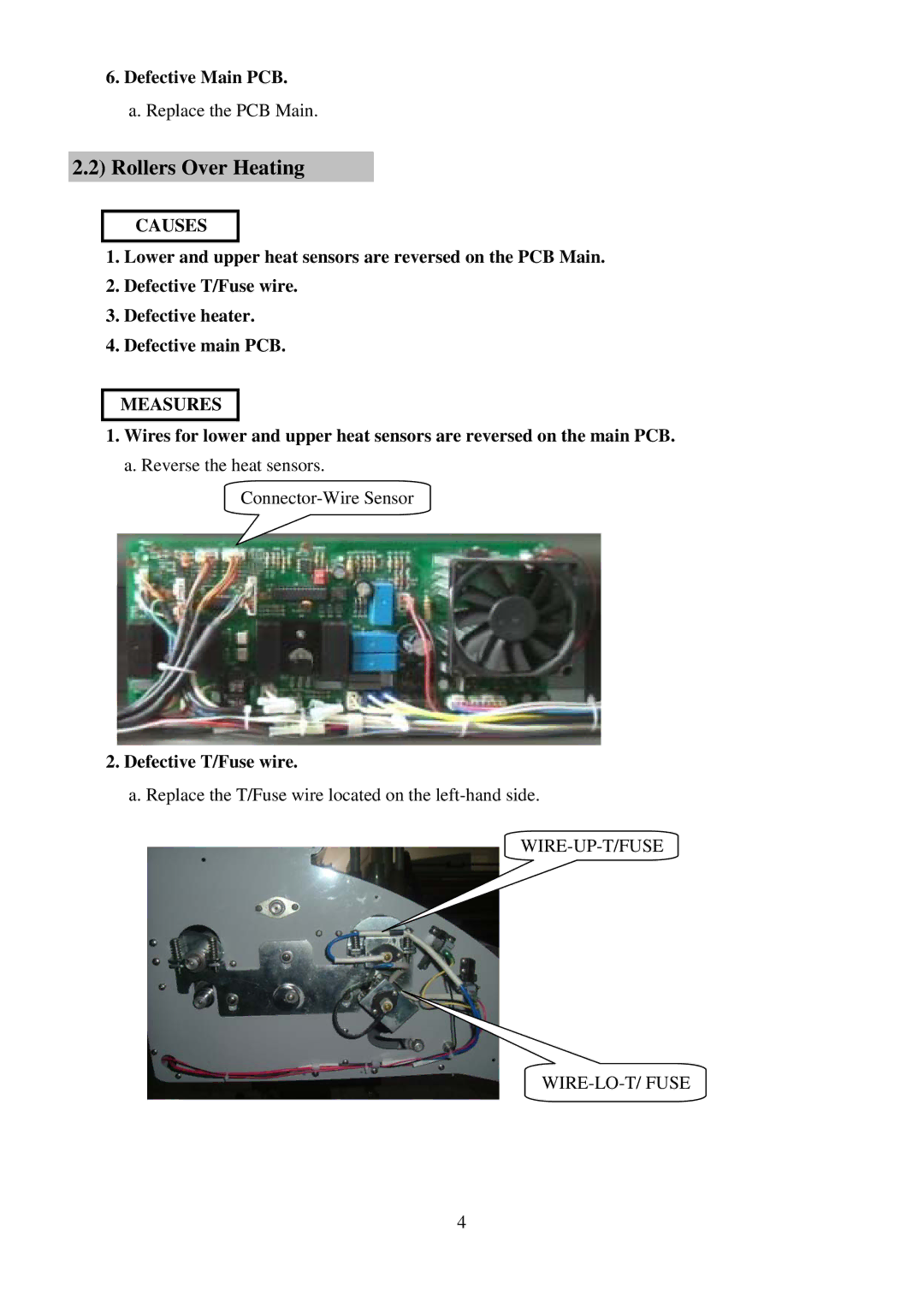 Royal Sovereign RSL-2702S, RSL-382S service manual Rollers Over Heating 