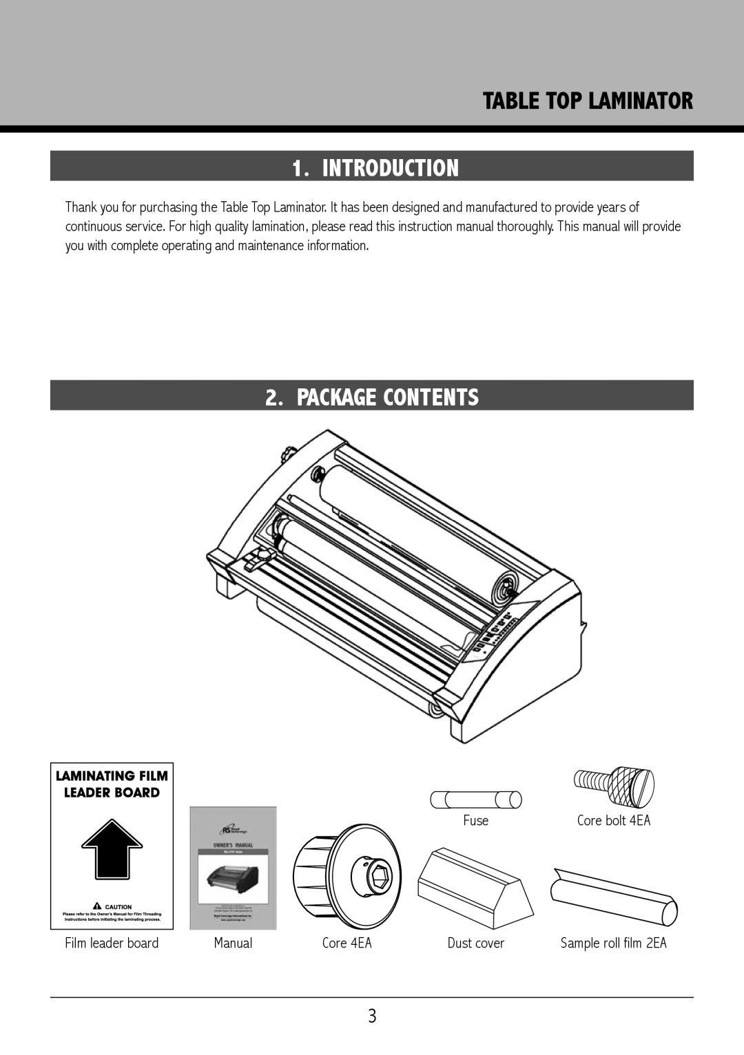 Royal Sovereign RSL2701U, RSL2701S owner manual Introduction, Package Contents 