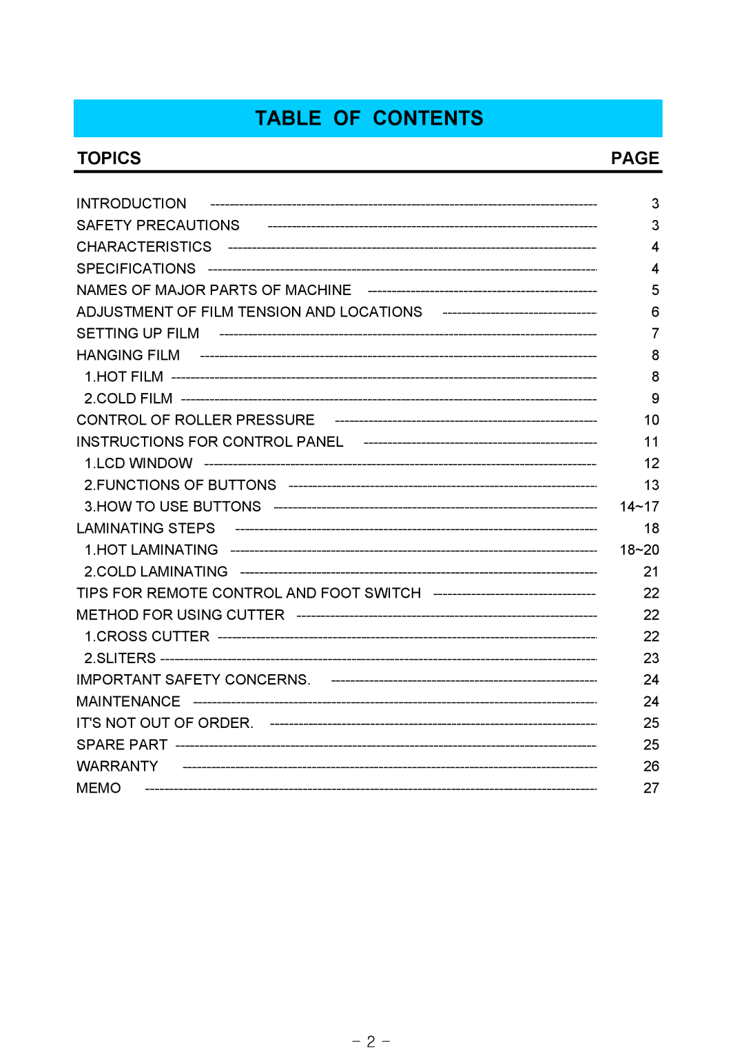 Royal Sovereign RSS-685, RSS-1050, RSS-1200 owner manual Table of Contents 