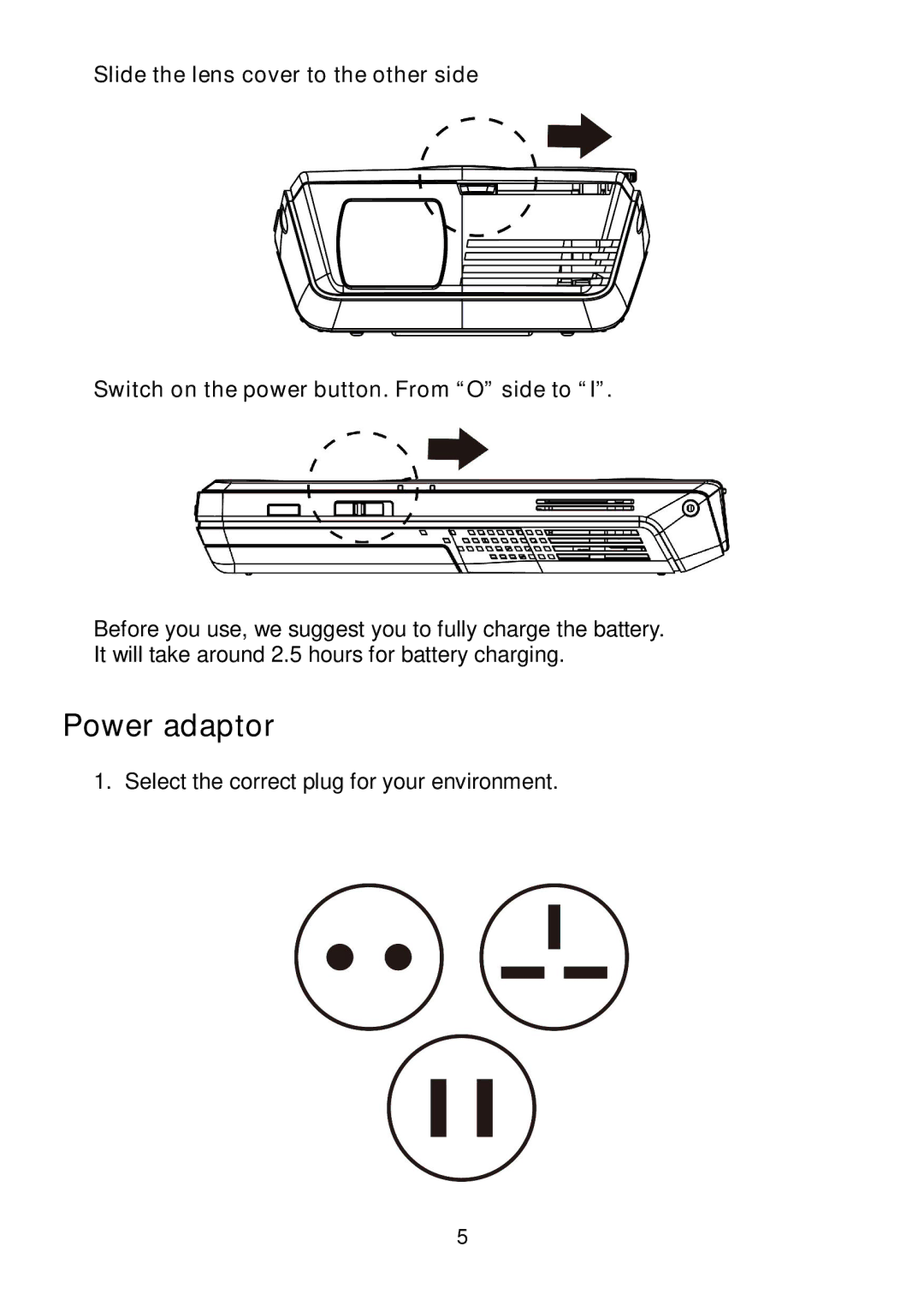 RoyalTek RMP-8200 user manual Power adaptor 