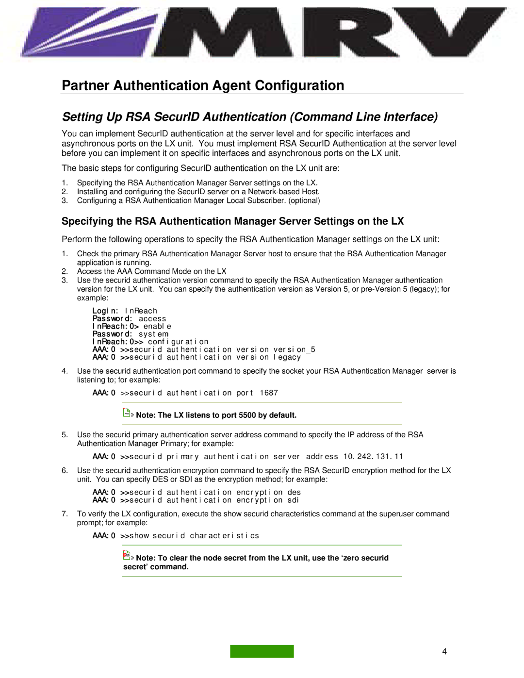 RSA Security 3.6.0 manual Partner Authentication Agent Configuration 