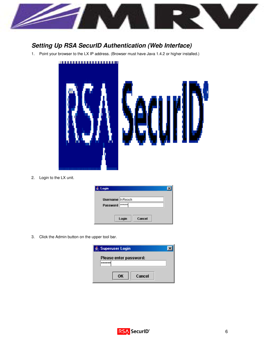 RSA Security 3.6.0 manual Setting Up RSA SecurID Authentication Web Interface 