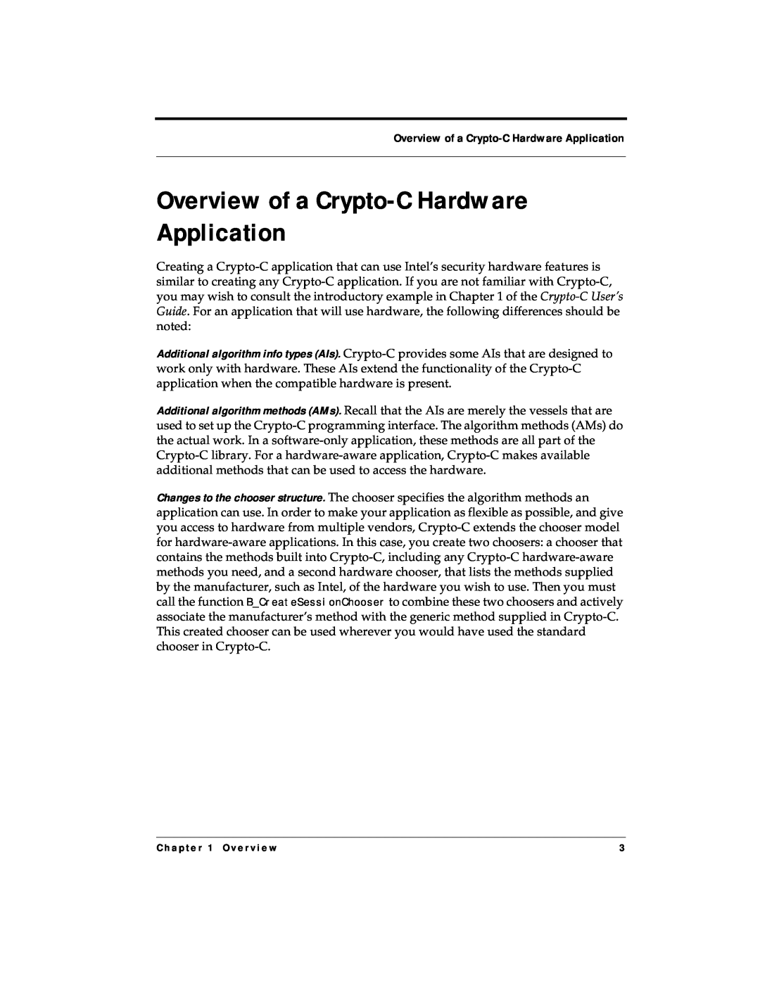 RSA Security 4.3 manual Overview of a Crypto-CHardware Application 