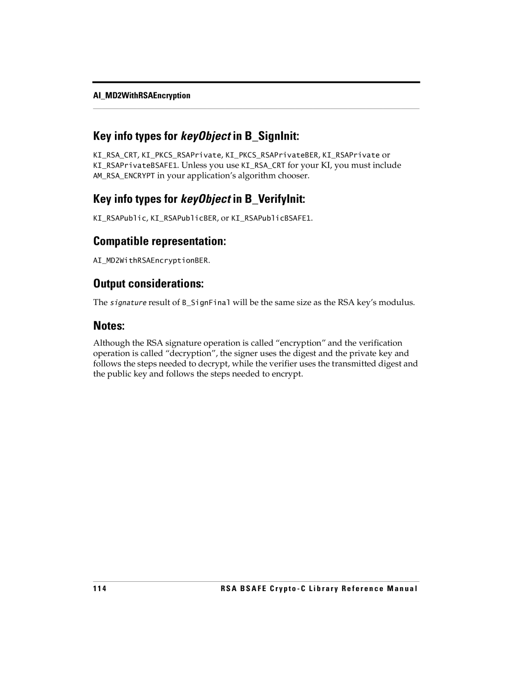 RSA Security 5 manual KIRSAPublic, KIRSAPublicBER, or KIRSAPublicBSAFE1 