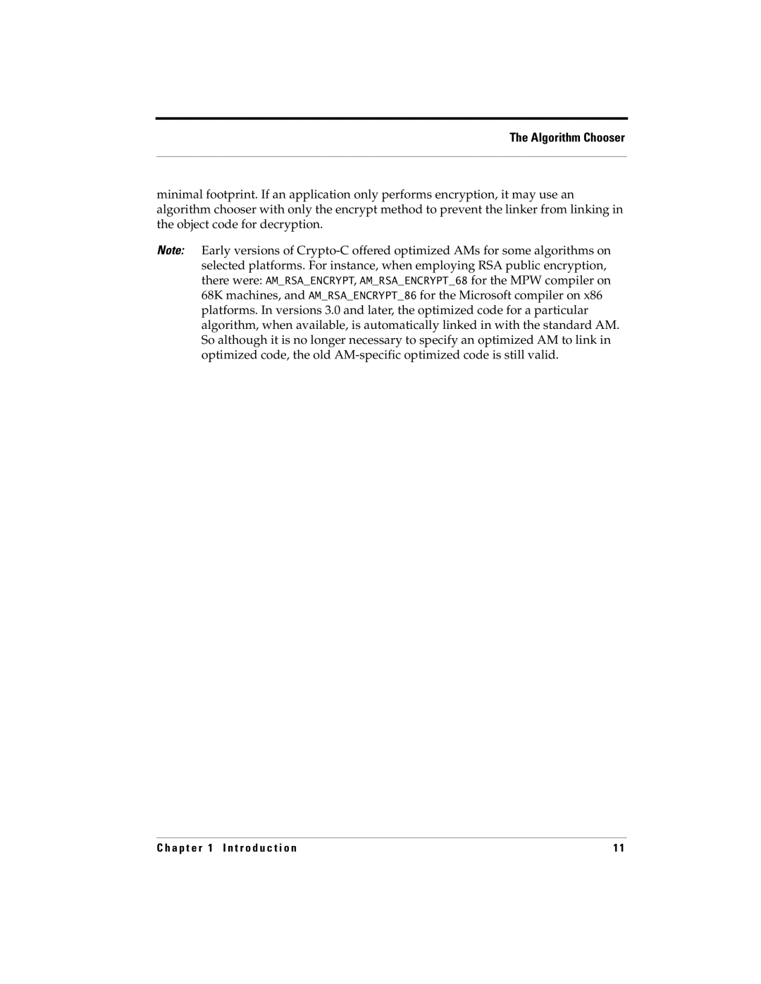 RSA Security 5 manual Algorithm Chooser 