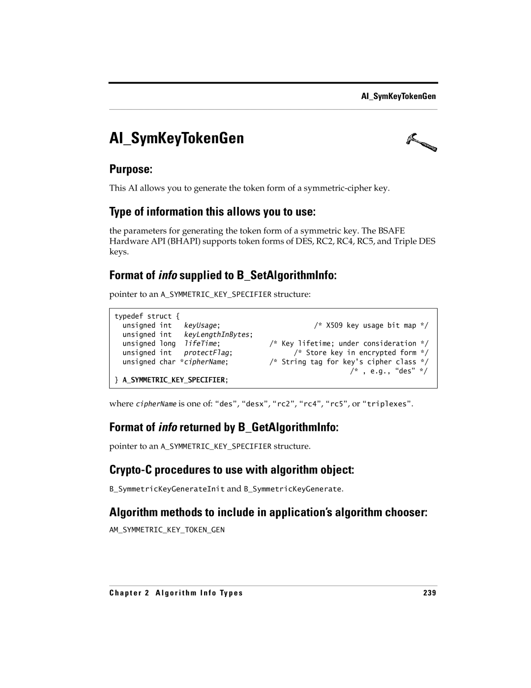 RSA Security 5 manual AISymKeyTokenGen 