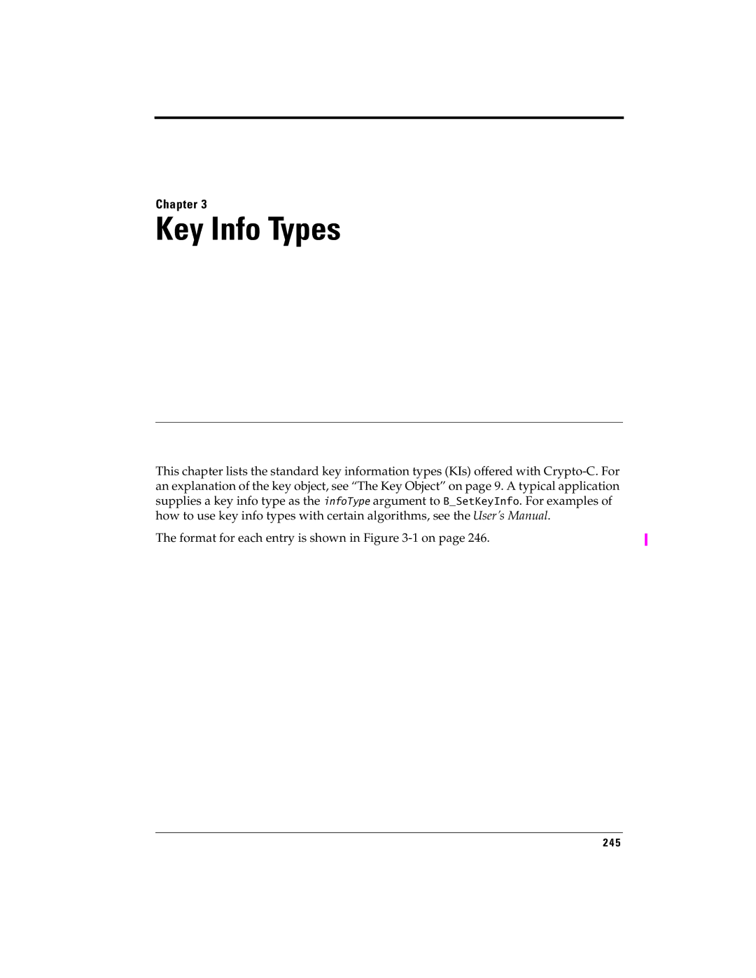 RSA Security 5 manual Key Info Types 