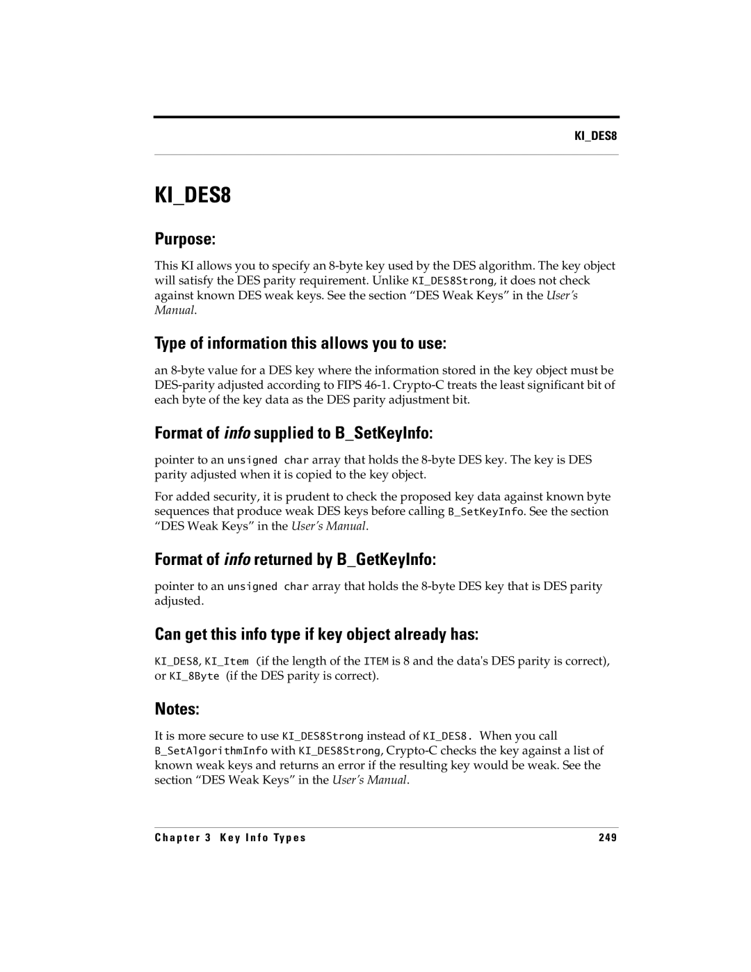 RSA Security 5 manual KIDES8 