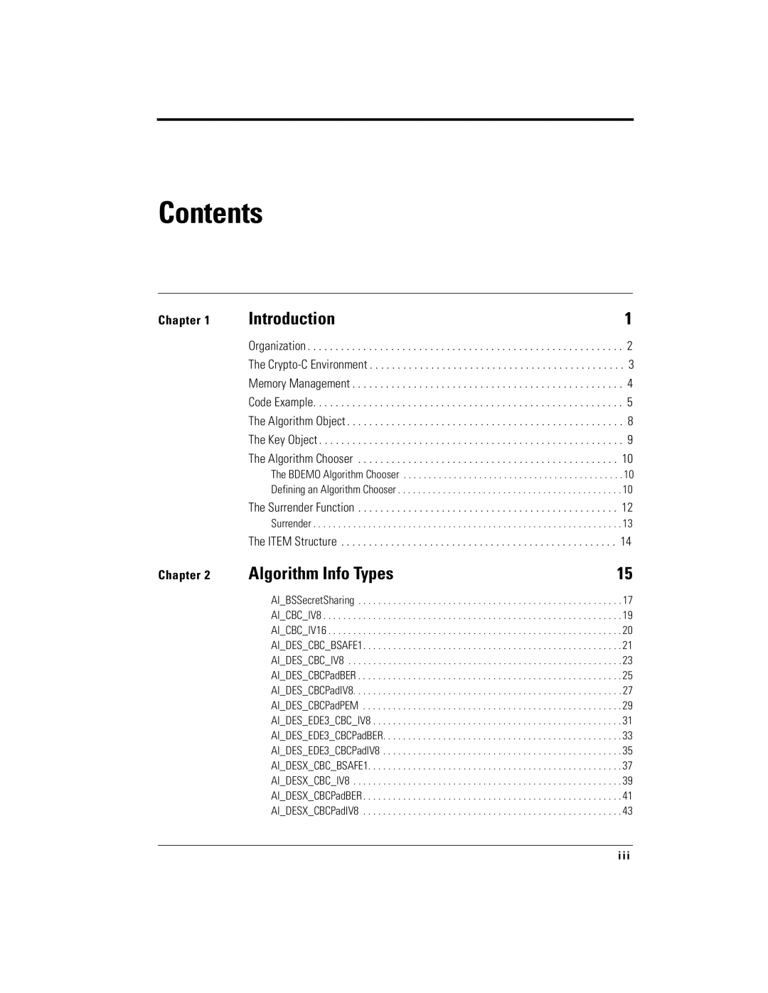 RSA Security 5 manual Contents 