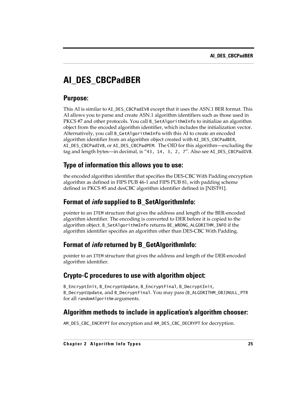 RSA Security 5 manual AIDESCBCPadBER 