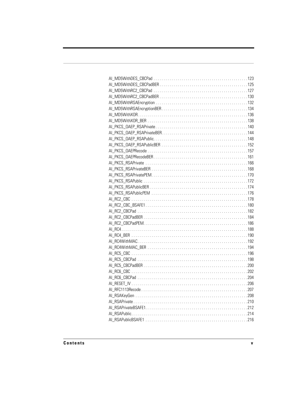 RSA Security 5 manual N t e n t s 