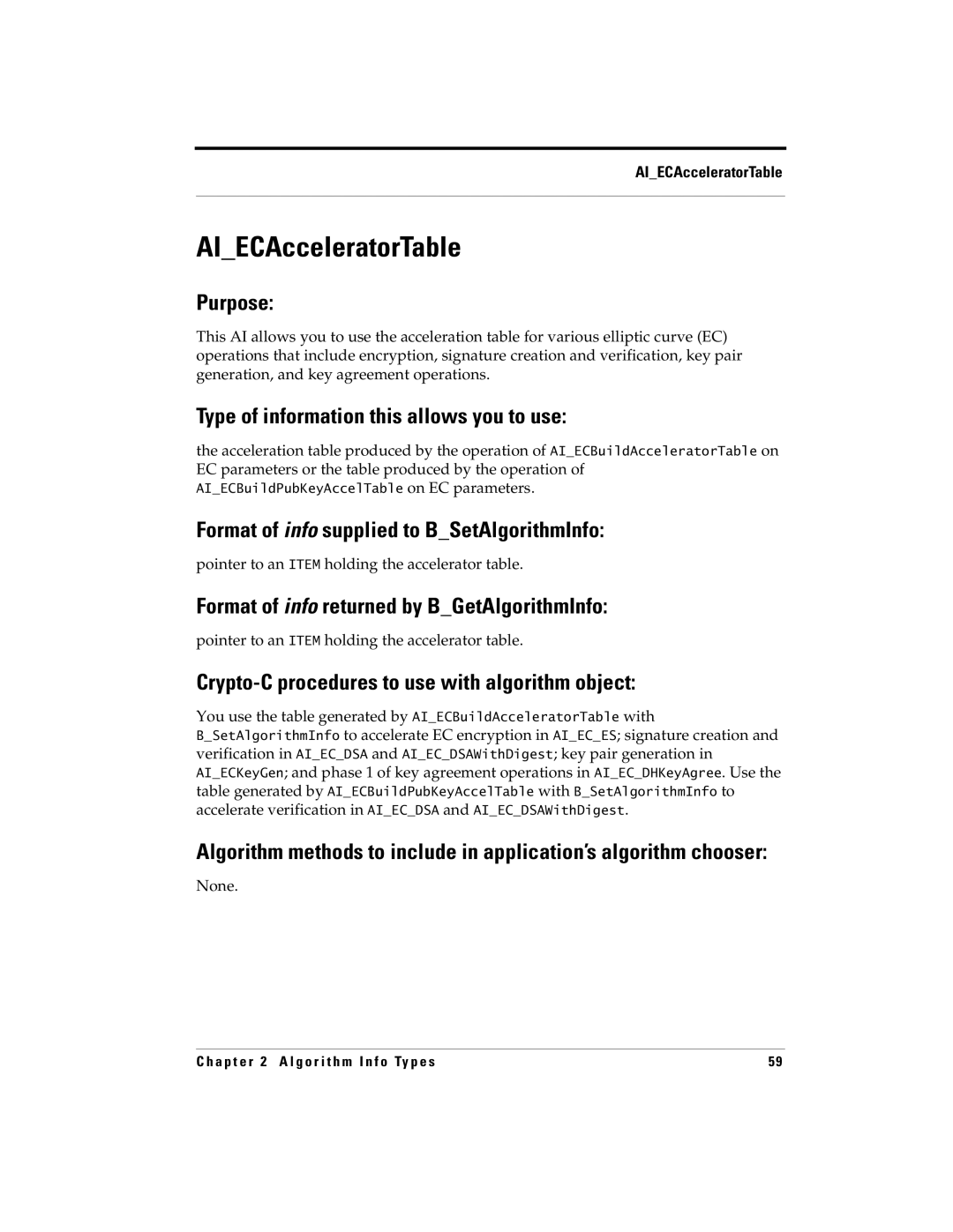 RSA Security 5 manual AIECAcceleratorTable, Pointer to an Item holding the accelerator table, None 